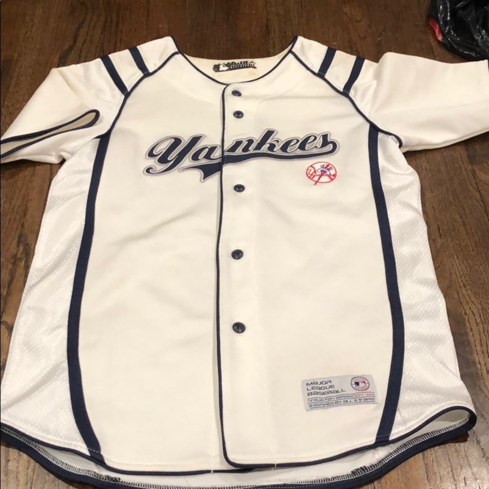 MLB Yankees White and Blue Jersey